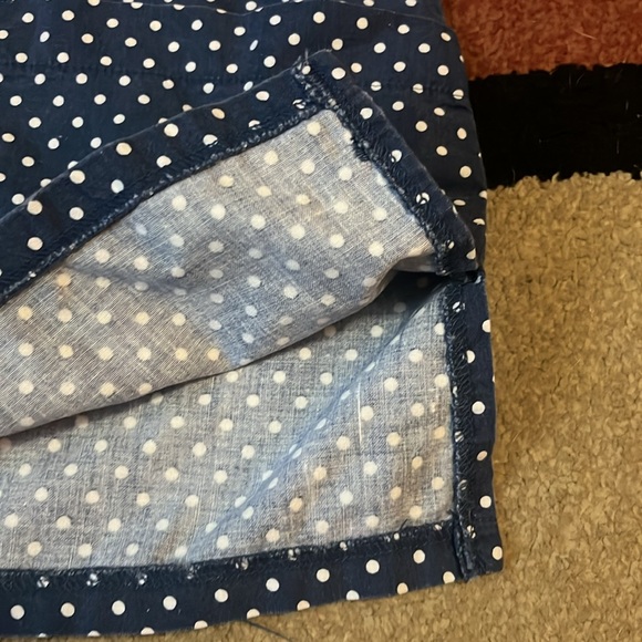 💙Polka dot nursing top / women’s medium / two front pockets / tie in back - Picture 4 of 10